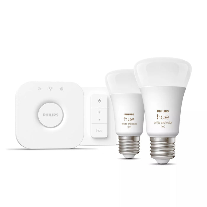 Puente Philips Hue + 2x E27 9w Rgbw + Interruptor