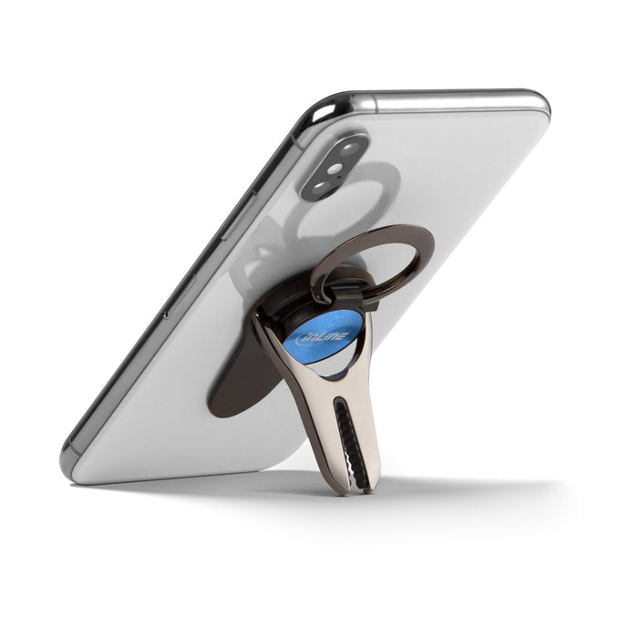 Inline Smartphone 3in1 Smartclip Soporte Para Automóvil, Soporte, Para Dedos, Asa Autoadhesiva Para Smartphone