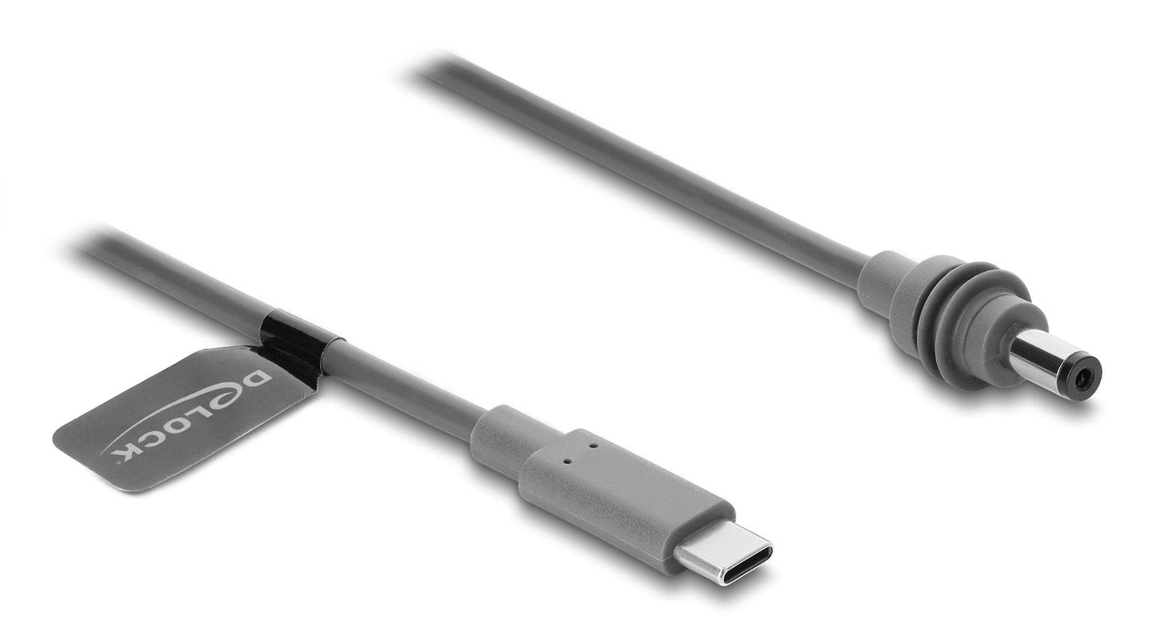 Delock Usb Type-C Conector Macho A Dc 5,5 X 2,1 Mm Cable Compatible Con Starlink Mini, 5 M Gris