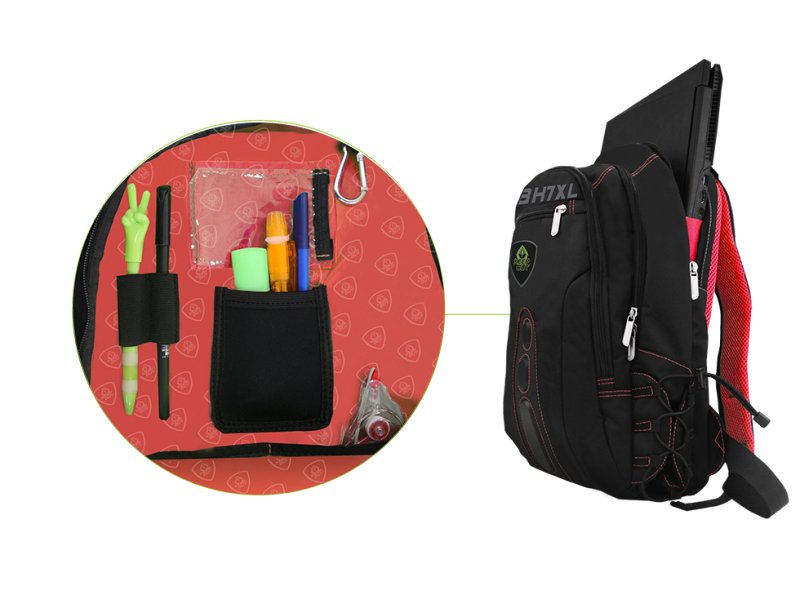 EAN 8435099522713 - KeepOut BK7RXL mochila Negro, Rojo Imitación piel, Nylon imagen 4