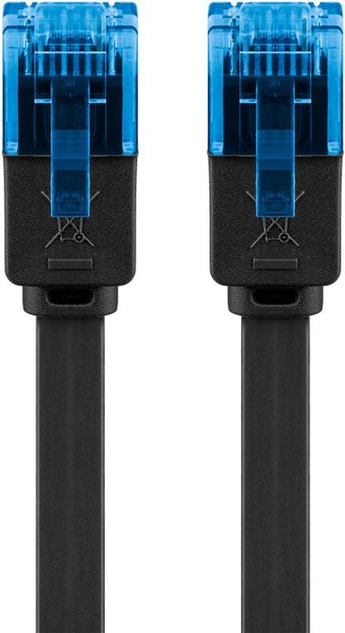 Cat 6a Flat-Patch Cable U/Utp, Black, 1 M - Copper