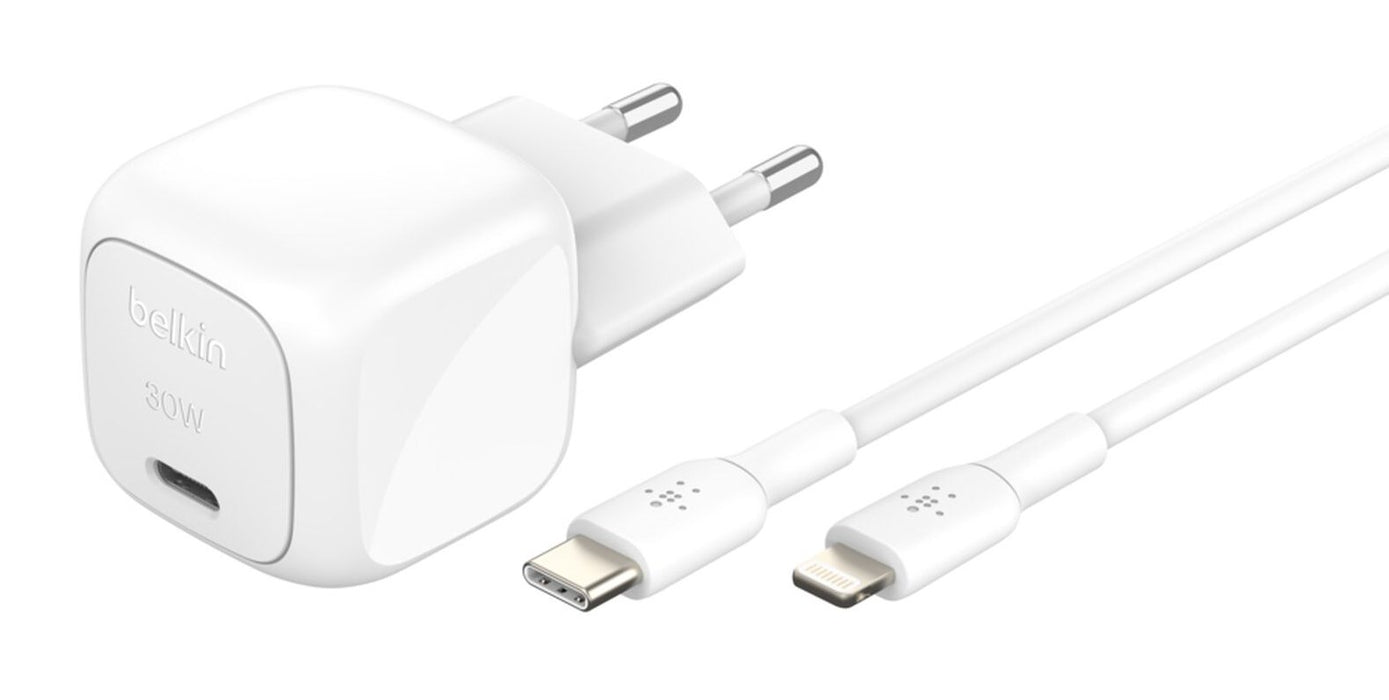 EAN 0745883904082 - Belkin WCA008KQ1MWH-B5 cargador de dispositivo móvil Universal Blanco Corriente alterna Carga rápida Inte imagen 1