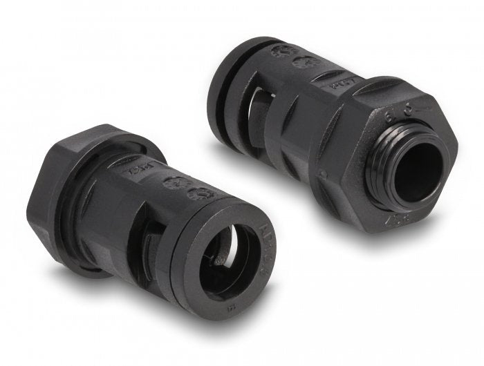 Delock Cableschutzschlauch 2 M X 10 Mm Mit 2 X Pg7 Schlauchverschraubung Set Schwarz