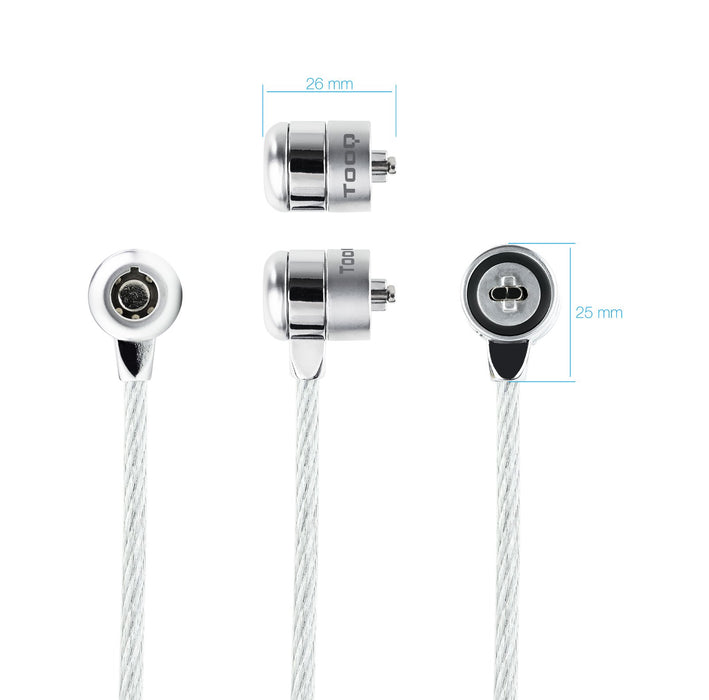 EAN 8433281009998 - TooQ TQCLKC0025 cable antirrobo Plata 1,5 m imagen 2