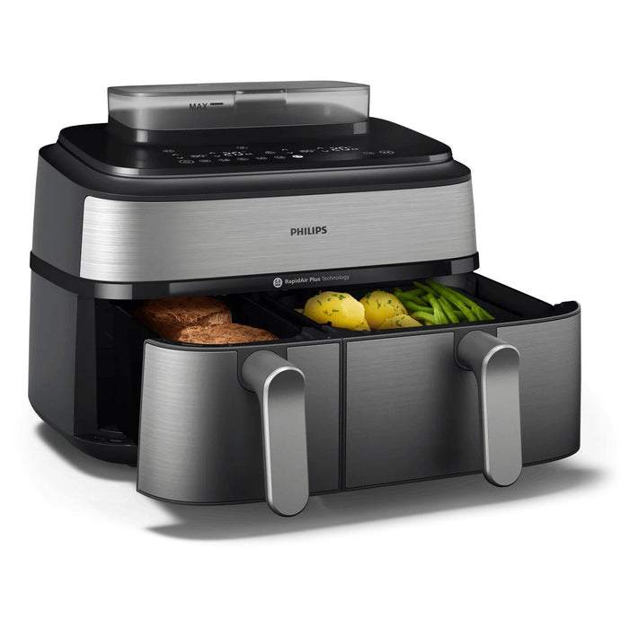 EAN 8720389047558 - Philips 5000 series NA555/00 freidora Doble 9 L Independiente 2750 W Freidora de aire caliente Plata imagen 4