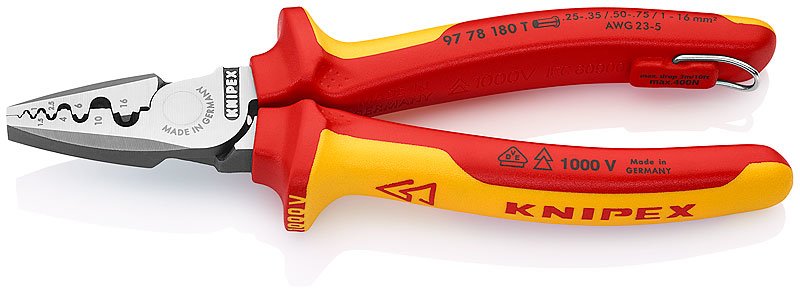 Knipex 97 78 180 T Alicate De Crimpado Punteras De Cable