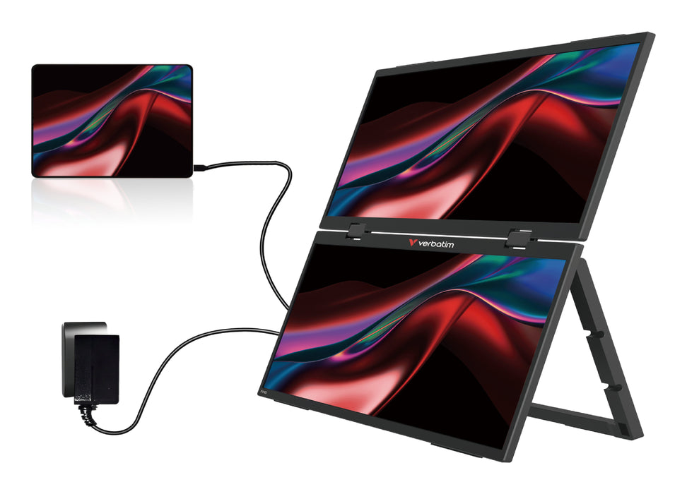 EAN 23942324034 - Verbatim Portable 15.6" FHD Dual Monitor Essentials Monitor portátil Negro 39,6 cm (15.6") LCD 1920 x 1080  imagen 6