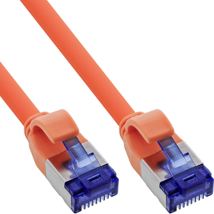 Inline® Cable De Red Slim, Cat.6a, S/Ftp, Tpe (Lszh) Flexible, Poe, Orange, 5m