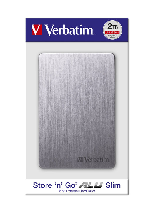 EAN 0023942536628 - Verbatim Store 'n' Go ALU Slim disco duro externo 2.5" USB Tipo C 3.2 Gen 1 (3.1 Gen 1) imagen 7