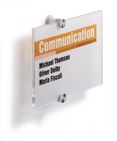 Durable Crystal Sign - Soporte Para Etiqueta - Fijación De Puerta