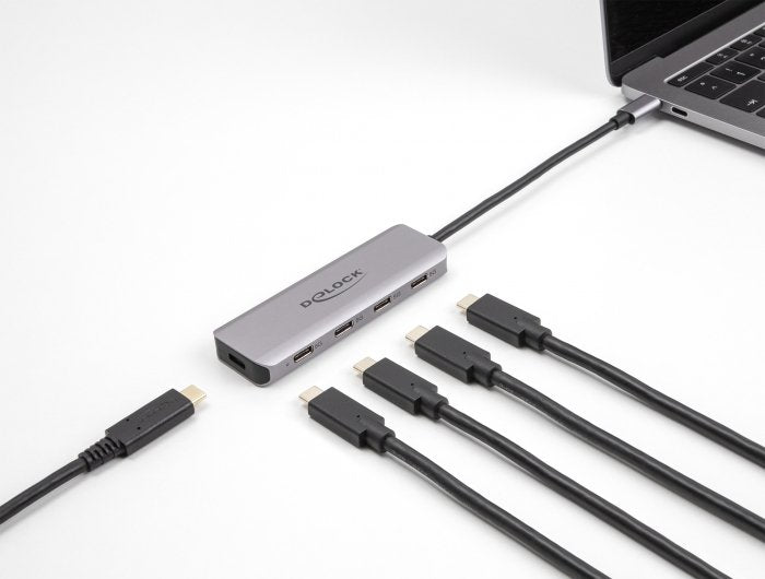 EAN 4043619642380 - DeLOCK 64238 hub de interfaz USB 3.2 Gen 1 (3.1 Gen 1) Type-C 5000 Mbit/s Gris imagen 2