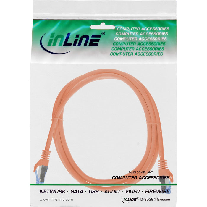 Inline® Patch Cable, Cat.6a, S/Ftp, Tpe (Lszh), Cca, Orange, 1m