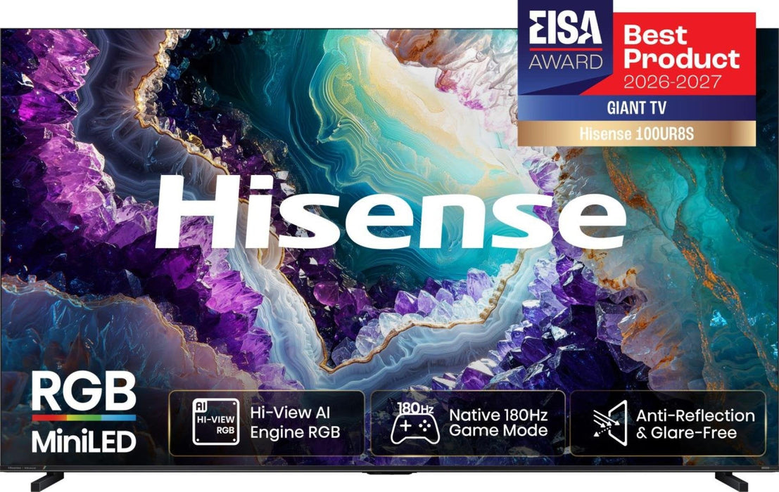Hisense 100ur8ds Rgb Miniled 253 Cm 100 Pulgadas), Negro Gris Oscuro, Ultrahd/4k, Hi-View Ai Engine Rgb, 180hz Panel) 100ur8ds