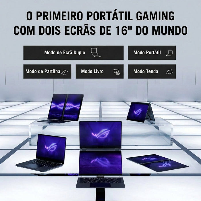 Portátil Asus Rog Zephyrus Duo Gx651ar 2x16" Ultra 9 386h 3