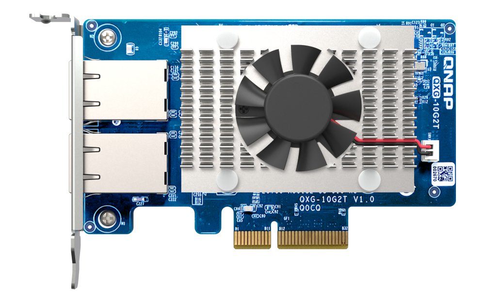 Qnap Qxg-10g2t Adaptador De Red Pcie3.0 X4 Perfil Bajo 100m/1g/2.5g/5g/10 Gigabit Ethernet X 2 Para Qnap Qgd-1600