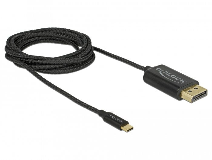 EAN 4043619837106 - DeLOCK 83710 adaptador de cable de vídeo 2 m USB Tipo C DisplayPort Negro imagen 1