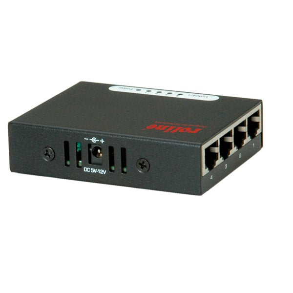 Roline Gigabit Ethernet Switch, Pocket, 4 Ports