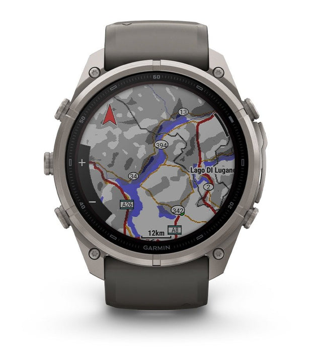 Garmin Fenix 9 Pro Inreach Lte 47mm Titanio Con Correa De Silicona En Gris