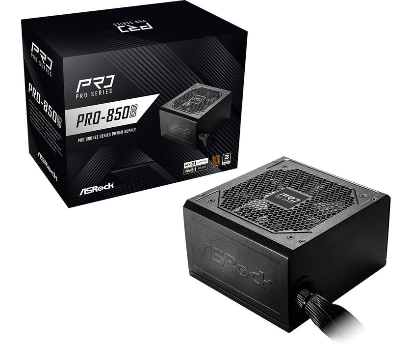 Fuentes De Alimentación Asrock Pro Series Pro-850b 850w Atx 80+ Bronze Negro 90-Uxr085-Bneaa2