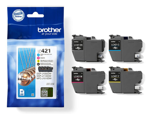 EAN 4977766813600 - Brother LC-421VAL PagePack 4 pieza(s) Original Rendimiento estándar Negro, Cian, Magenta, Amarillo imagen 2