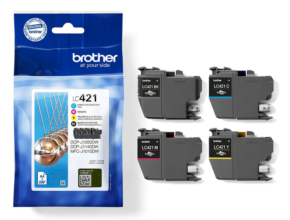 EAN 4977766813600 - Brother LC-421VAL PagePack 4 pieza(s) Original Rendimiento estándar Negro, Cian, Magenta, Amarillo imagen 4