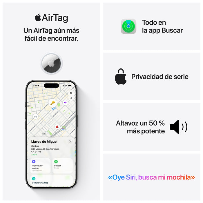 Apple Airtag Pack De 4 2.Gen (2026) Mfea4zm A