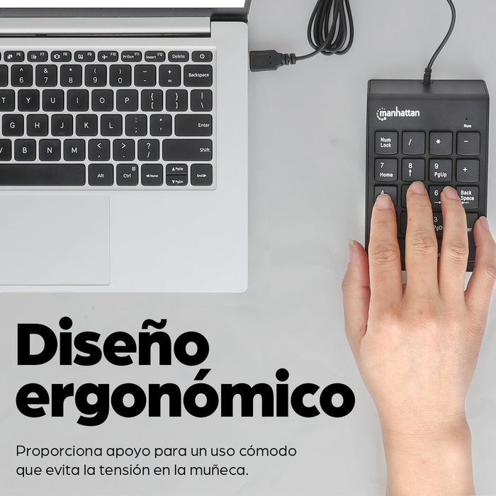 EAN 0766623176354 - Manhattan 176354 teclado numérico Universal USB Negro imagen 3