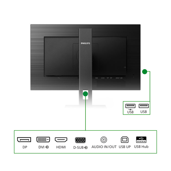 EAN 8712581772345 - Philips 242B1G/01 pantalla para PC 60,5 cm (23.8") 1920 x 1080 Pixeles Full HD LED Negro imagen 4