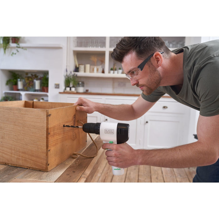 EAN 5054905301002 - Black & Decker REVDD12C-QW taladro Sin llave 880 g Blanco imagen 10