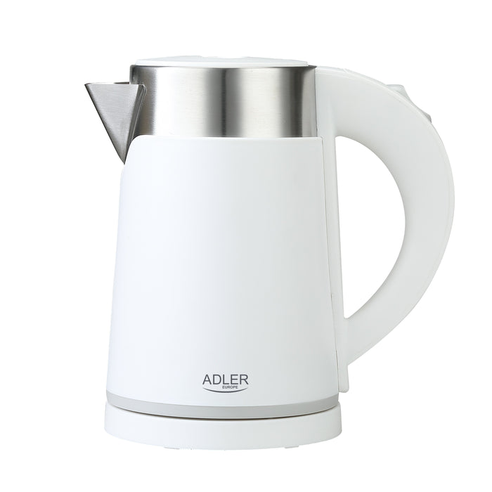 EAN 5903887809665 - Adler AD 1372W tetera eléctrica 0,6 L 800 W Metálico, Blanco imagen 1