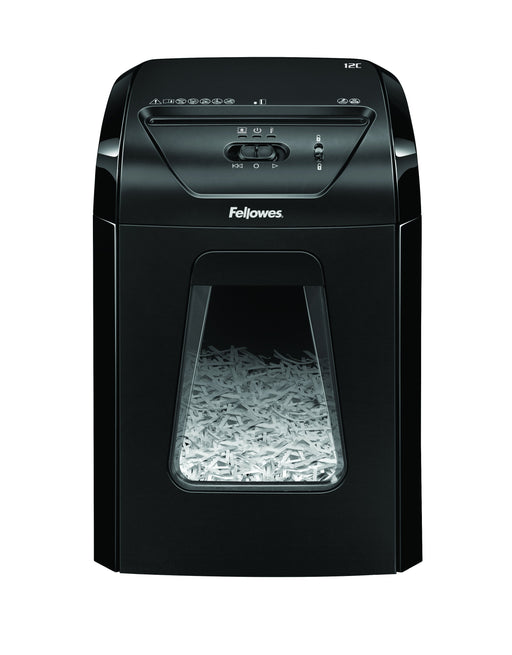 EAN 0043859732326 - Fellowes Powershred 12C triturador de papel Corte cruzado 22,5 cm Negro imagen 1