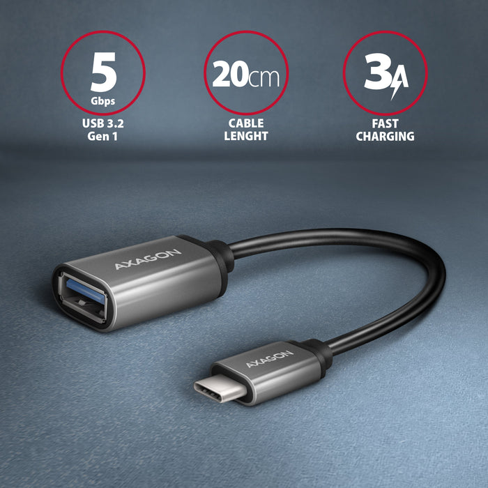 EAN 8595247905994 - Axagon RUCM-AFAC cambiador de género para cable USB C USB A Gris imagen 2