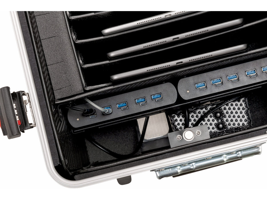 Parat Paraproject Case Tc10 - Wagen (Nur Laden) - Para 10 Tablets - Bloqueable - X-Abs Plástico - Negro - Tamaño De Pantalla: Up To 32.8 Cm (Up To 12.9")