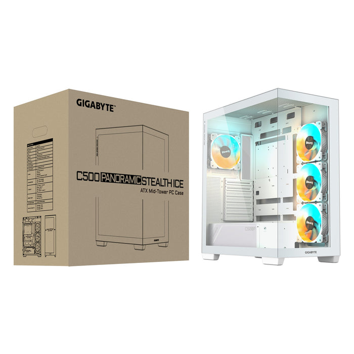 EAN 4719331555030 - GIGABYTE C500 PANORAMIC STEALTH Midi Tower Blanco imagen 8