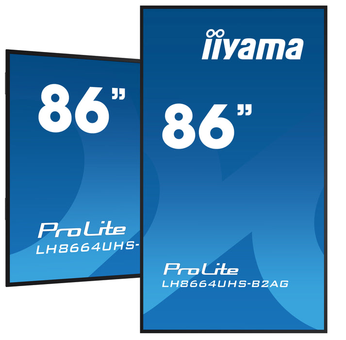 EAN 4948570124916 - iiyama LH8664UHS-B2AG pantalla de señalización Pantalla plana para señalización digital 2,17 m (85.6") Wi imagen 1