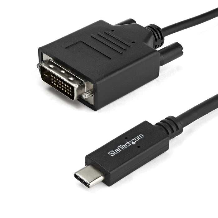 Startech.Com Cable Adaptador Conversor Usb-C A Dvi 1m 1920x1200 Cable Usb / Dvi Usb-C (M) A Dvi-D (M) Thunderbolt 3 / Usb 3.1 1 M Admite 1920x1200 (Wuxga) Negro Para P/N: Tb4cdock