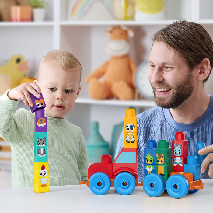 Tractor Animalitos Encajables Mega Bloks 30pzs
