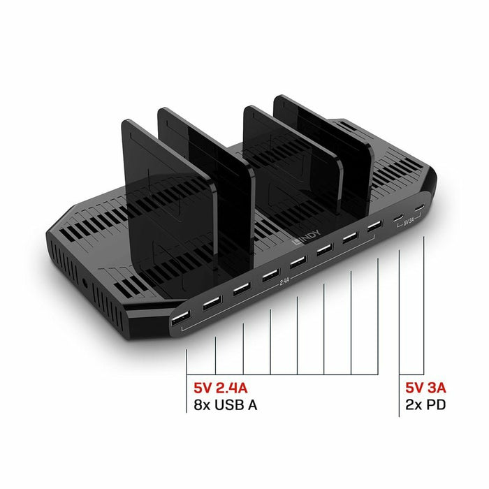 EAN 4002888734356 - Lindy 73435 cargador de dispositivo móvil Smartphone, Tableta Negro Corriente alterna Carga rápida Interi imagen 3