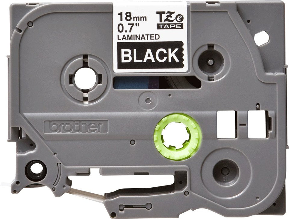 Brother Cinta Laminada Negro/Blanco 18mm