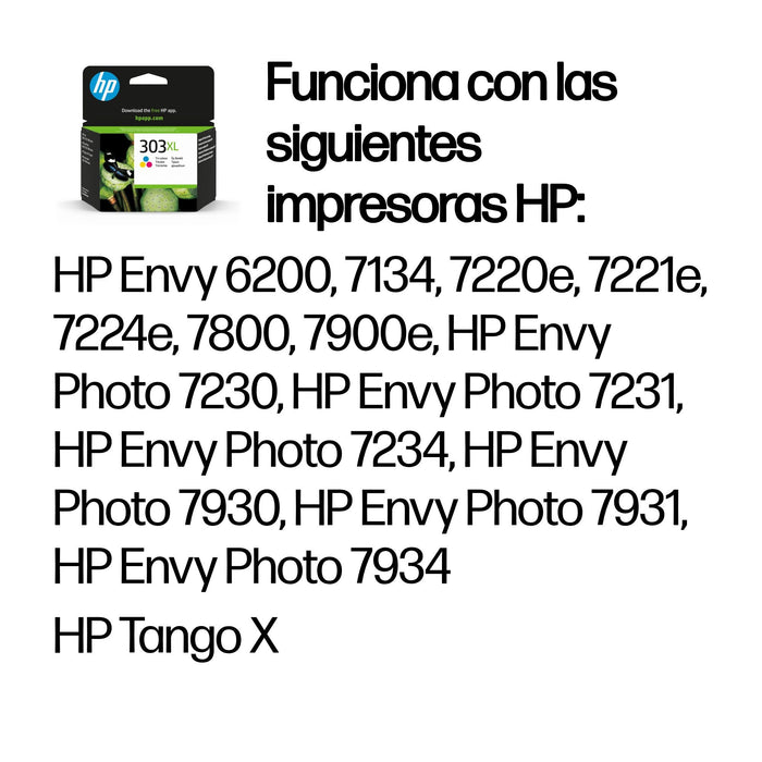 EAN 0199764694638 - HP 303XL High Yield Tri-color Original Ink Cartridge cartucho de tinta 1 pieza(s) Alto Cian, Magenta, Ama imagen 2