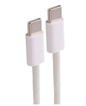 Shiverpeaks Usb-C Cable De Carga, 2.0, 60w, Blanco, Textil, 1,5m