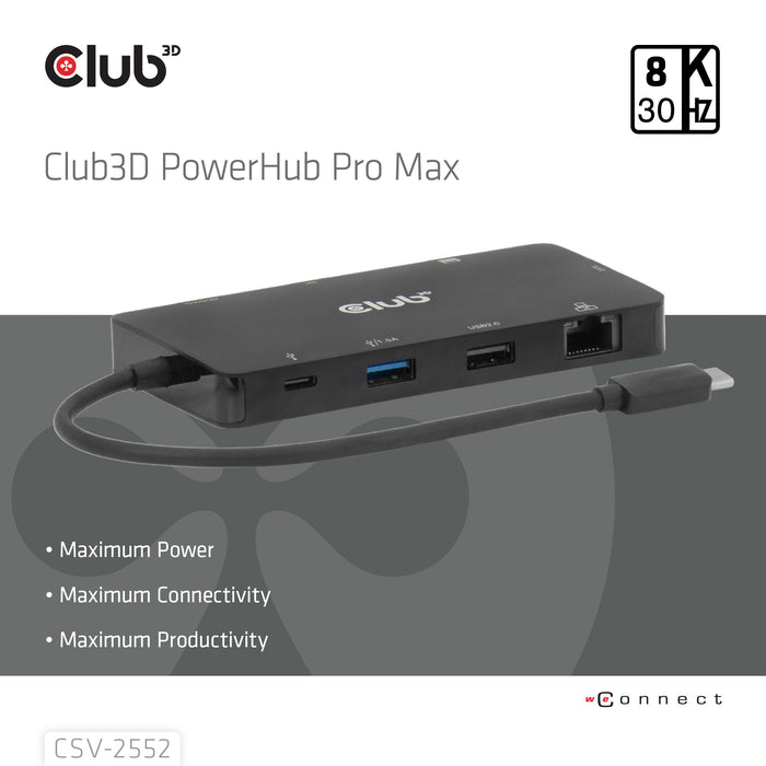 EAN 8719214473556 - CLUB3D CSV-2552 hub de interfaz USB Tipo C 5000 Mbit/s Negro imagen 5