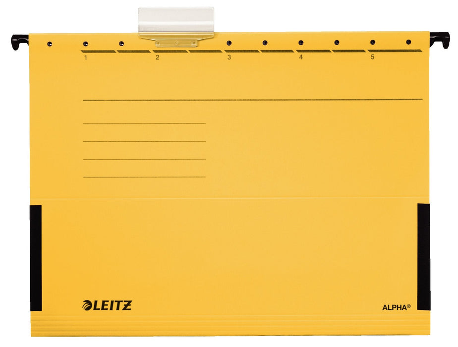 Leitz Bolsa Colgante Alpha 1986 Amarillo - 5 Unidades