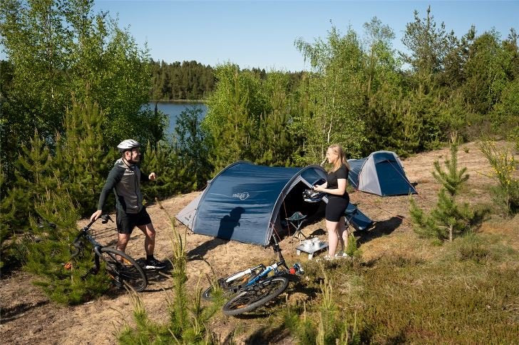 EAN 5709388127952 - Easy Camp Vega 300 Compact 3 personas(s) Azul, Blanco Tienda de cúpula/iglú imagen 15