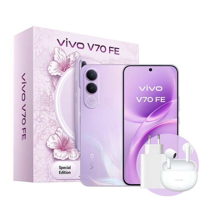 Smartphone Vivo V70 Fe 8gb 256gb 6.83' 5g Púrpura Incluye Cargador + Auriculares