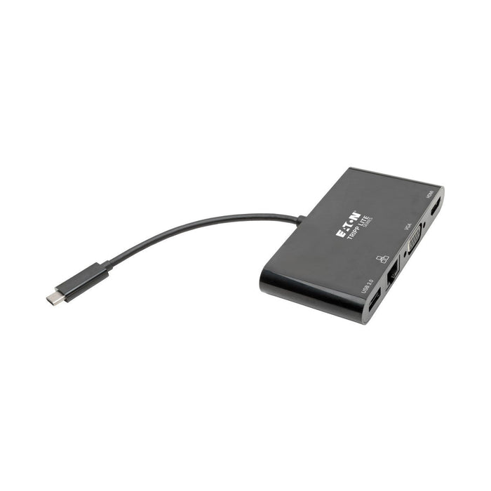Eaton Tripp Lite Usb-C Multiport Adapter 4k Hdmi Vga Usb-A Gbe Hdcp Black
