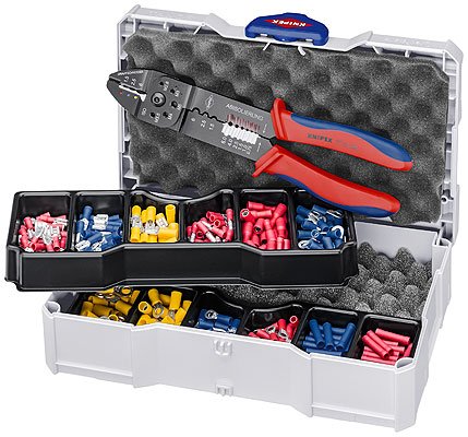 EAN 4003773079521 - Knipex 97 90 26 crimpadora Herramienta para prensar Negro, Azul, Rojo imagen 1