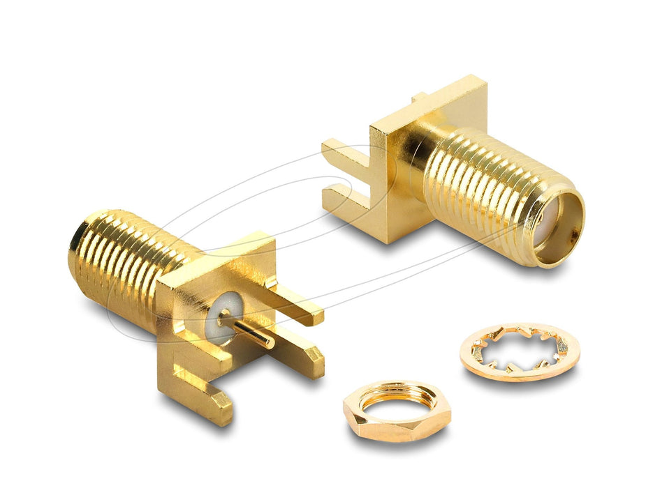 Sma End-Launch-Buchse Gerade An Leiterplatte Bis 1,7 Mm Gewindelänge 9 Mm