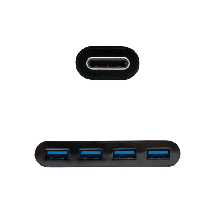EAN 8433281008144 - Nanocable 10.16.4401-BK hub de interfaz USB 3.2 Gen 1 (3.1 Gen 1) Type-C imagen 2