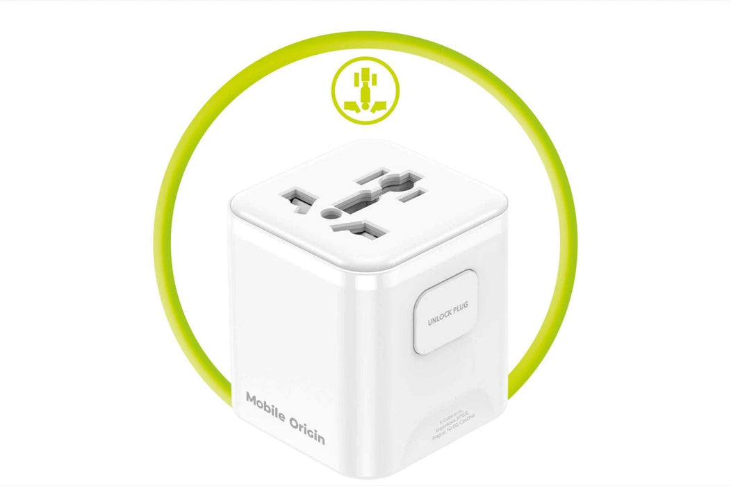 Mobile Origin Travel Adapter Pw30 Eu/Uk/Us/Aus, White